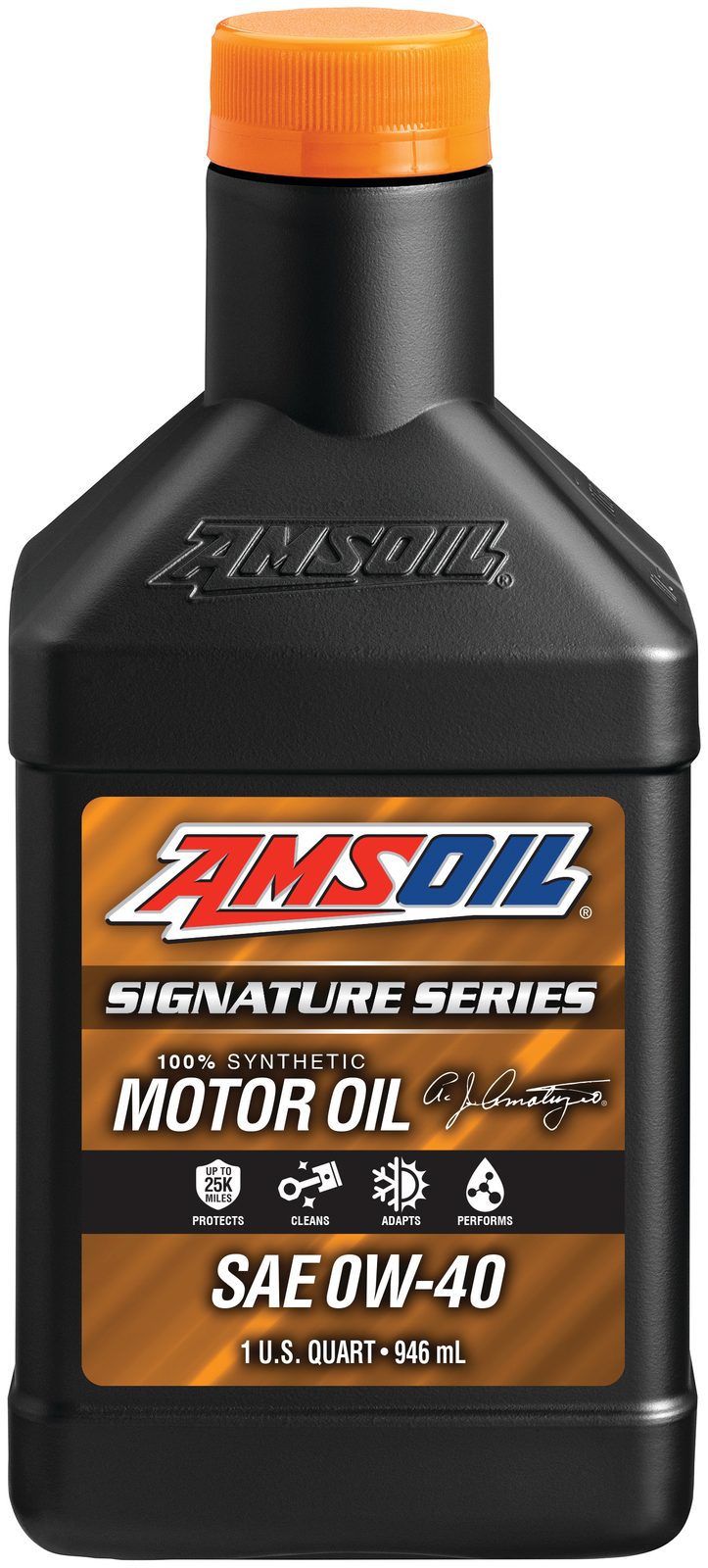 AMSOIL Signature Series 0W-40 Synthetic Motor Oil Quart